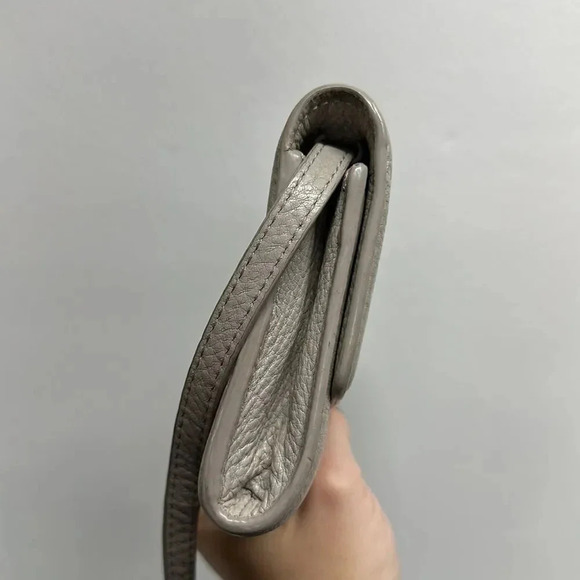 Tory Burch Robinson Concrete Leather Cross Body Wallet Convertible Clutch Purse - Picture 11 of 13